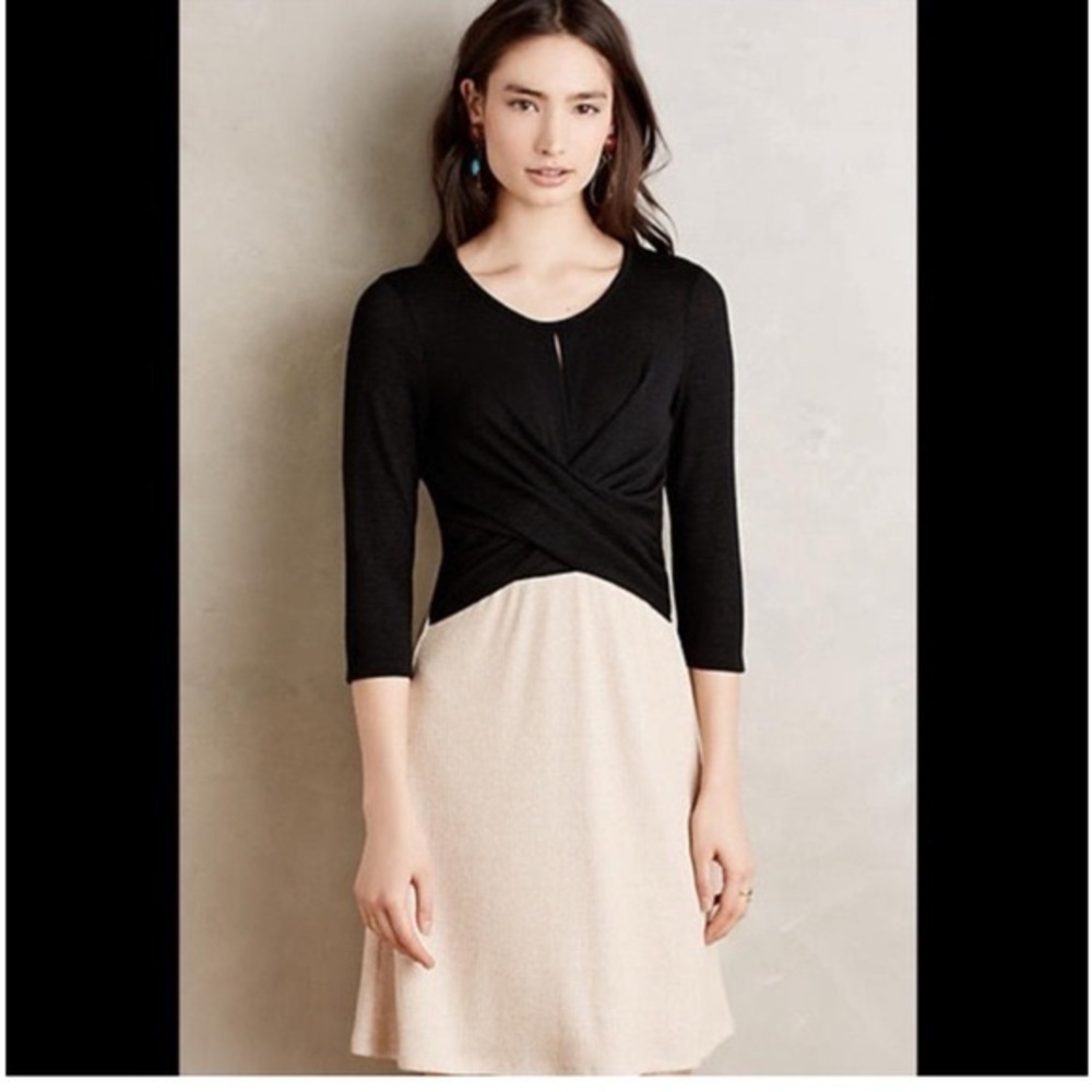 NWT Anthropologie Amadi 3/4 Sleeve Knit‎ Wrap MIDI- XS